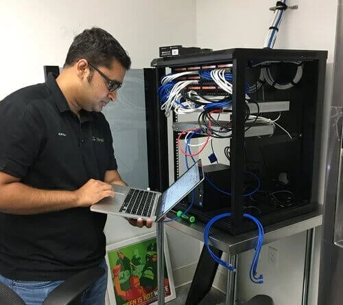 Enterprise Network Structured Cable Switches Room